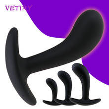 VETIRY Black Silicone Anal Plug But Plug Set Buttplug Anus Stimulation Prostate Massage Sex Toys for Women Men Masturbator S/M/L 2024 - buy cheap