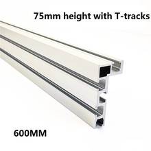 600mm t-tracks 75 tipo alumínio carpintaria liga t slot backer mesa viu bancada diy ferramentas modificação cerca 2024 - compre barato