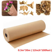 0.3m*30m Natural Brown Kraft Paper Roll For Wedding Birthday Party Handmade Gift Wrapping Parcel Packing Art Craft Poster Decor 2024 - buy cheap