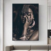 Современная черно-белая обнаженная женская Картина на холсте Абстрактная фигурка плакаты и принты Настенная картина для гостиной домашний декор 2024 - купить недорого