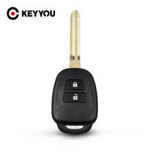 KEYYOU 20x For Toyota CAMRY Corolla Reiz New Vios RAV4 Crown Key Remote Car Key Shell Case Fob 2 Buttons 2024 - compre barato