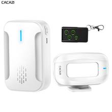 CACAZI Wireless Welcome Alarm Doorbell Shop Entry Motion Sensor IR Infrared Detector Induction Door Bell Chime 6 languages 110dB 2024 - buy cheap