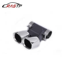 RASTP-Chrome Stainless Steel Exhaust Pipe Tail Muffler Tip Fit for 2015 Porsche 718 Cayman Car Exhaust Modification RS-CR2028 2024 - buy cheap