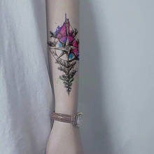 Водостойкая временная татуировка наклейка компас Дерево Роза цветок тату флэш-тату поддельные татуировки для мужчин и женщин 2022 - купить недорого