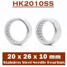 Rodamientos de agujas HK2010SS 440C, 20x26x10mm, 2 uds., taza estirada de acero inoxidable, rodamiento de agujas HK202610 TLA2010Z HK2010 2024 - compra barato