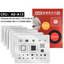Kaisi 0.12mm BGA Reballing Stencil Kit Set Solder Template for iPhone CPU A8 A9 A10 A11 A12 A13 11 Pro Max XS XR X 8 8P 7P 6S 6 2024 - buy cheap