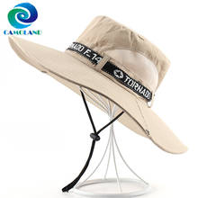 CAMOLAND, 12 см, длинная шляпа с широкими полями для женщин и мужчин, летняя UPF 50 + Солнцезащитная шляпа для улицы, для мужчин, для сафари, рыбалки, кемпинга, пляжа, шапки 2024 - купить недорого