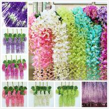 Decoração para casa, flores artificiais de seda para casamento, 75cm e 110cm disponíveis, 12 peças 2024 - compre barato