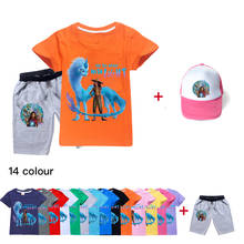 Raya e o último conjunto de camisetas estampadas para meninos e meninas, camisetas de manga curta, roupas de desenhos animados para preencher o mundo, 2021 2024 - compre barato