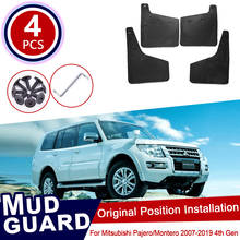 Guardabarros delanteros y traseros para coche Mitsubishi, accesorio para Pajero Montero 2007 ~ 2019, guardabarros, 2011, 2012, 2013 2024 - compra barato