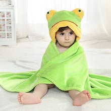 Cartoon Frog Baby Towel Bath soft Flannel Towel With Hat baby Wash Bath Towel Newborn Toddler kids Towels Baby Nap Blankets 2024 - buy cheap
