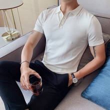 Men's short-sleeved POLO shirt gentleman yapi 2020 summer new lapel half-sleeved fashion net red shirt bottoming shirt 2024 - buy cheap