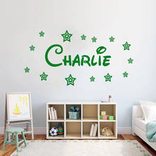 Adesivo de parede com nome personalizado, decoração de quarto de bebês, decalques decorativos infantis y451 2024 - compre barato