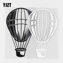 YJZT-pegatinas divertidas de globo aerostático para coche, calcomanía de decoración de vinilo, color negro/plateado, 9,5x15,5 CM, 10A-0418 2024 - compra barato