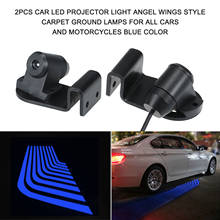 Proyector LED para coche, luz de bienvenida, estilo alas de Ángel, para puerta Exterior, alfombra, lámparas de tierra para coches y motocicletas, 2 uds. 2024 - compra barato