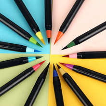 Conjunto de canetas avançadas de pincel macio, aquarela, melhor efeito de caneta, livro de colorir, manga, caligrafia, material escolar de escritório 2024 - compre barato