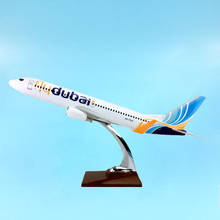 40CM Diecast 1/110 Scale Aircraft FLY DUBAI 737 B737-800 Airlines Airplane Aviation Model Toy Plane Airliner Adult Gifts Toys 2024 - buy cheap