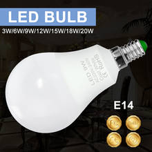 Lampa LED E14 Light E27 LED Bulb AC 220V 240V 20W 18W 15W 12W 9W 6W 3W For indoor LED+Lighting Lampada LED Spotlight Table Lamp 2024 - buy cheap