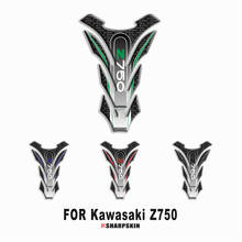 Adesivo decorativo para tanque de combustível de motocicleta, adesivo protetor 3d para tanque de gasolina de kawasaki z750 decalque protetor espinha de peixe 2024 - compre barato