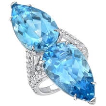 Hainon Classic Big Oval Sky Blue Zircon Rings For Women Jewelry Wedding Engagement Gift Luxury Crystal Stone Silver Color Rings 2024 - buy cheap