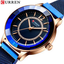 2019 женские часы CURREN лучший бренд Роскошные женские модные повседневные водонепроницаемые ультратонкие сетчатые часы кварцевые наручные часы Feminino 2024 - купить недорого