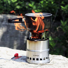 Tiartisan Outdoor Stainless Steel Camping Stove Travel Backpacking Stove Potable Wood Burning Stoves for Picnic BBQ Camp Hiking 2024 - buy cheap