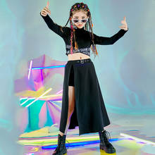 Children'S Hip-Hop Clothes Jazz Dance Costumes For Girls Catwalk Black Skirt Suit Jazz Street Dance Clothes Stage Outfits 2024 - buy cheap