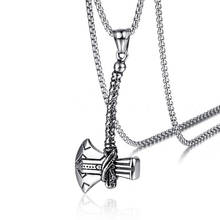 Stainless Steel Gold Axe Pendant Necklace Viking Nordic Myth Thor Jewelry Necklaces Charm For Men 2024 - buy cheap