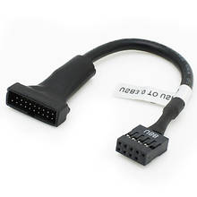 Cable adaptador de cabezal de placa base, conector USB 19/20 hembra de 3,0 pines a USB 2,0 macho, 9 pines 2024 - compra barato