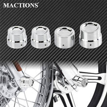 4PCS Motorcycle Front Rear Axle Nut Covers Cap For Harley Dyna Softail Sportster Touring Electra Glide Fat Boy Super Glide FLHR 2024 - buy cheap