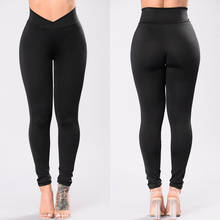 Mulheres compressão apertado calças de fitness cintura alta correndo esportes calças pretas 2024 - compre barato