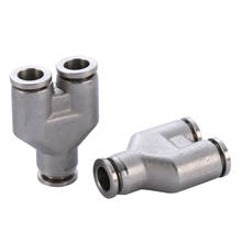 4/6/8/10/12/14/16mm Y type 3 Way Spliter Pneumatic 304 Stainless Steel Push In Quick Connector Release Air Fitting 2024 - buy cheap