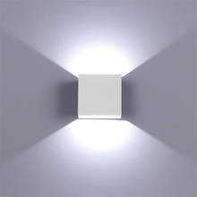 Luminária de parede led, 6w, para sala de estar, corredor, quarto, branco, preto, iluminação 2024 - compre barato