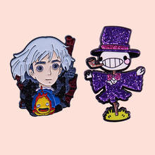 ZF1889 Girl Scarecrow Cartoon Icons Style Metal Enamel Badge Buttons Brooch Anime Lovers Denim Shirt Lapel Pins 2024 - buy cheap