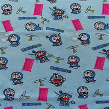 Cartoon Doraemon Print Thin Polyester Canvas Fabric for Boy Backpacks Slipcover Cushion Cover Curatin DIY 2024 - buy cheap