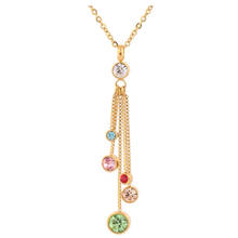 Fancy Multicolor Rhinestone Necklaces Women Gift New  Gold Color  Fashion Crystal Necklaces 2024 - buy cheap