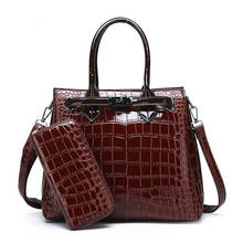 Hot 2020 Women's Shoulder Bag Luxury High Quality Classic Crocodile Pattern Handbag Brand Designer Large Capacity Messenger Bag 2024 - buy cheap