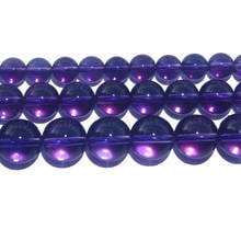 Natural Stone Clear PiezoQuartzs Amethysts Crystal Round Beads 6 8 10 MM Pick Size For Jewelry Making DIY Bracelet Necklace 2024 - buy cheap