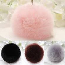 HOT SALES！！！New Arrival Soft Faux Rabbit Fur PomPom Keychain Handbag Cell Phone Pendant Charms Key Ring Wholesale Dropshipping 2024 - buy cheap