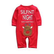 Peleles navideños de 0 a 24M para bebés niño recién nacido, mono de manga larga con dibujo de ciervo rojo, disfraces de Navidad para bebés 2024 - compra barato