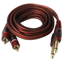 Cable RCA a 1/4, Conector de un cuarto de pulgada a RCA (2x6,35mm estéreo a 2 RCA), Cable divisor de Audio e inserción de-5 pies/1,5 metros 2024 - compra barato