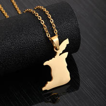 Fashion Stainless Steel Women Necklace Trinidad and Tobago Map Pendant Necklace Gold Color Trinidad & Tobago Jewelry Gifts 2024 - buy cheap
