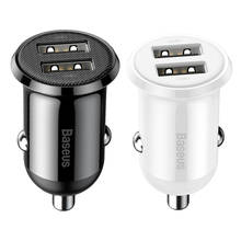 Baseus Grain Pro Car Charger 4.8A Dual USB Charger Fast Charging Adapter for iPhone Samsung Huawei Xiaomi Phone Tablet 2024 - buy cheap