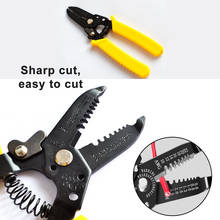 Free Ship 7" 0.6-2.6mm Portable Wire Stripper Pliers Crimper Cable Stripping Crimping Cutter Hand Tool for Electrical 2024 - buy cheap