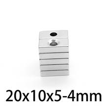 5-50Pcs 20x10x5-4mm Powerful Block Magnetic Countersunk Hole 4mm Permanent Magnet 20*10*5-4mm Super Neodymium Magnets 20*10*5-4 2024 - buy cheap