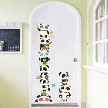 Panda de dibujos animados adhesivos de pared con forma de elefante pegatinas para habitación de niños, guardería, decoración del hogar, Mural para habitación de niños, póster de arte 2024 - compra barato