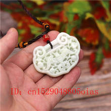 Collar con colgante de murciélago de Jade chino blanco Natural, amuleto tallado, joyería, accesorios de moda, regalos para mujeres y hombres 2024 - compra barato