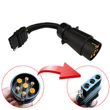 Trailer Conversion Plug Socket 7-pin European Round Plug to 4-pin American Flat Socket Trailer Accessories 2024 - buy cheap