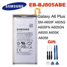 Samsung оригинальный аккумулятор EB-BJ805ABE для Samsung Galaxy A6 плюс A6 + SM-A605F A605G A6050 A605K A605FN A605GN 3500 мАч литий-полимерный аккумулятор 2024 - купить недорого