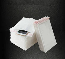 Bolsa de espuma blanca para correo, sobres acolchados con burbujas, embalaje para regalos, 16x16cm, 50 unids/lote 2024 - compra barato